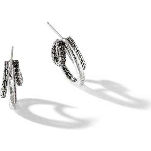 John Hardy Silver Treated Black Sapphire & Black Spinel Essentials Earrings