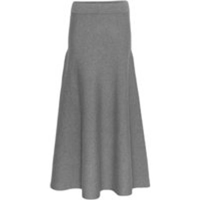 Women's high-waisted skirt Moss Copenhagen Ginnette East - Gris