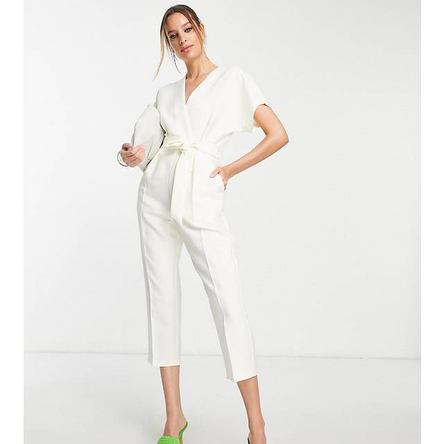 Closet London Ivory Wrap jumpsuit