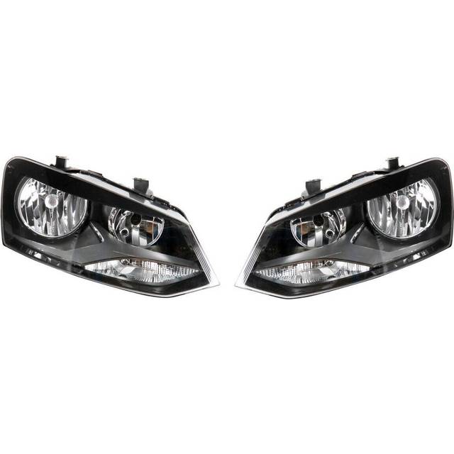 Headlights Vw Polo Mk5 6r 2009-2015 Twin Reflector Headlamps 1 Pair Left & Right
