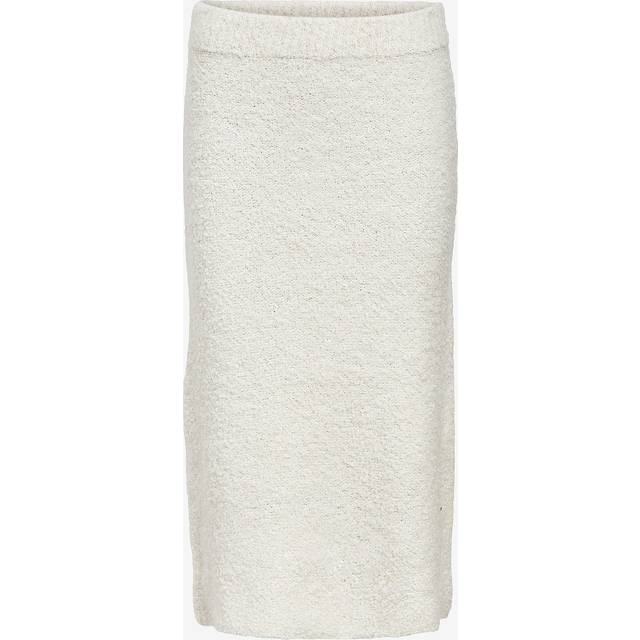 Object Collectors Item Objtolatya Knit Midi Skirt White Sand XL