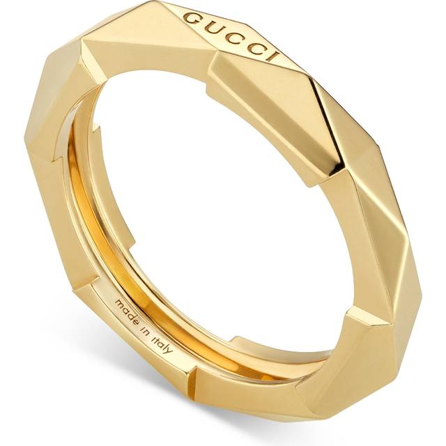Gucci 18ct Yellow Gold GUCCI Link to Love Studded Ring YBC662177001013