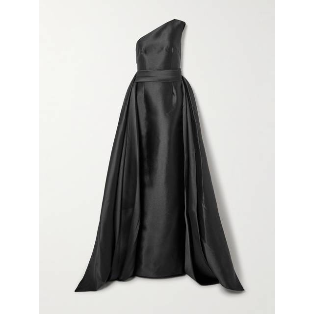 Solace London One-shoulder twill gown