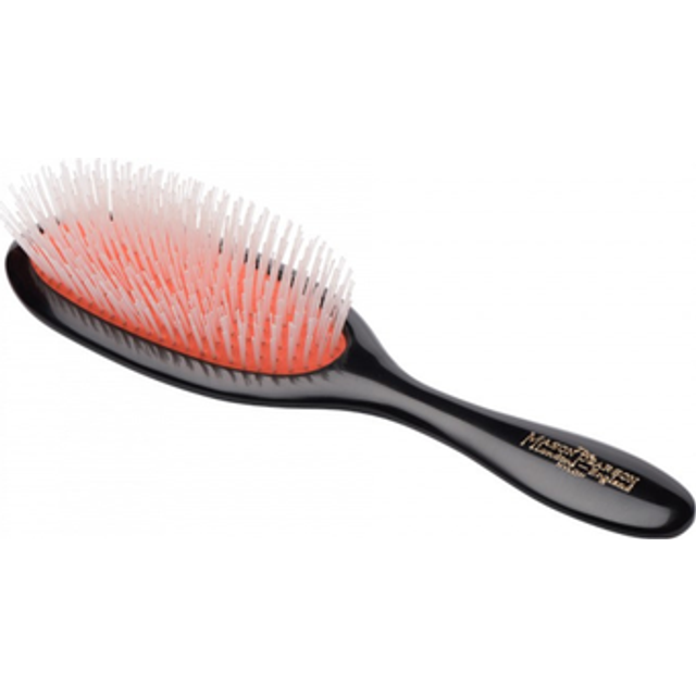 Handy Nylon Bristle Hair Brush - Black - One Size