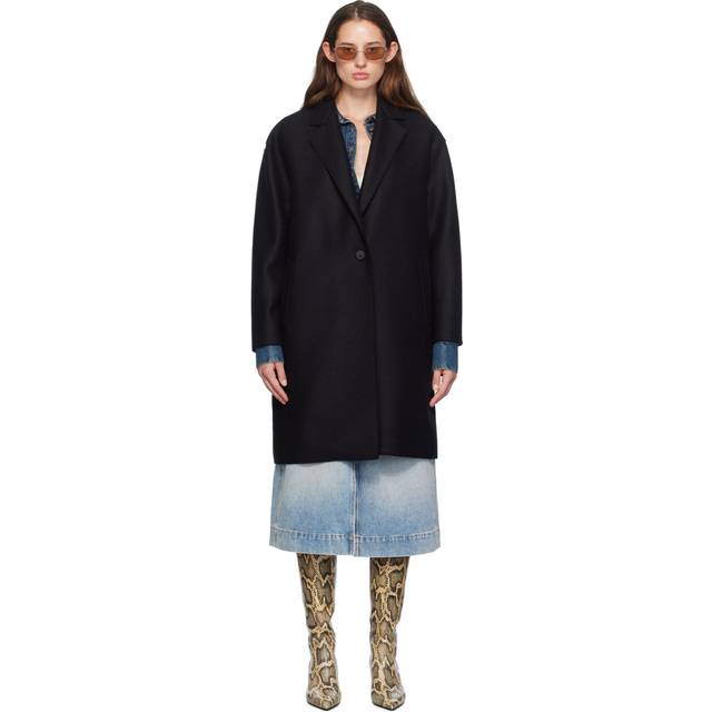 Harris Wharf London Black Oversized Coat - 199 Black - IT 36