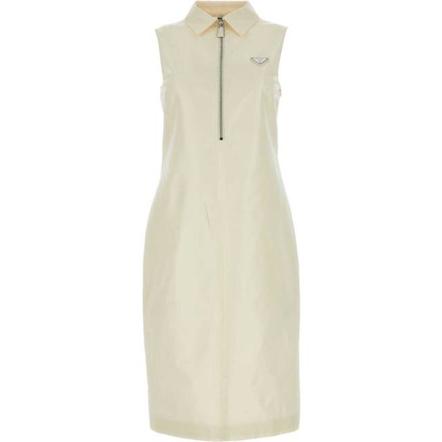 Robe midi avec soie - Blanc - 40