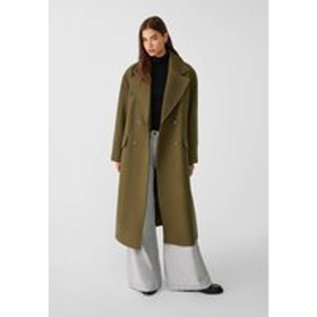 Stradivarius Oversize soft-touch coat Khaki S