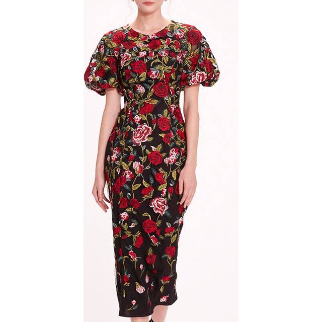 Marchesa Notte Midi Dress