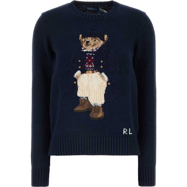 Polo Ralph Lauren - Polo Bear-motif sweater - women - Cotton - S - Blue