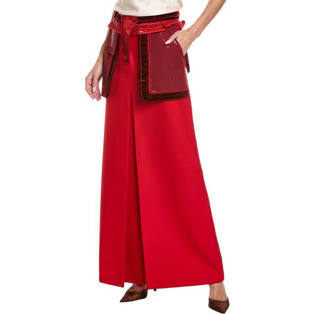 Valentino Wool & Silk-Blend Maxi Skirt