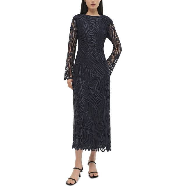 Simkhai Vanina Long Sleeve Lace Midi Dress