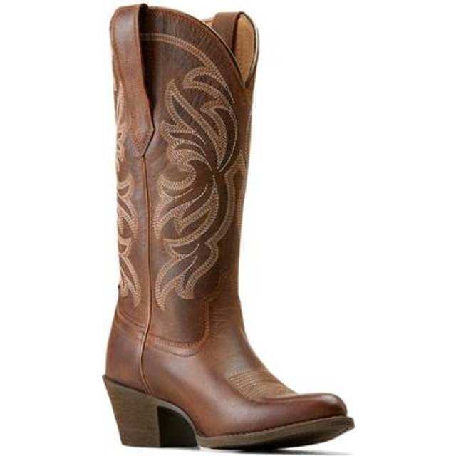 Women's Heritage J Toe Western Boots in Sassy Brown, B Medium Width, Size 7.5, by Ariat
