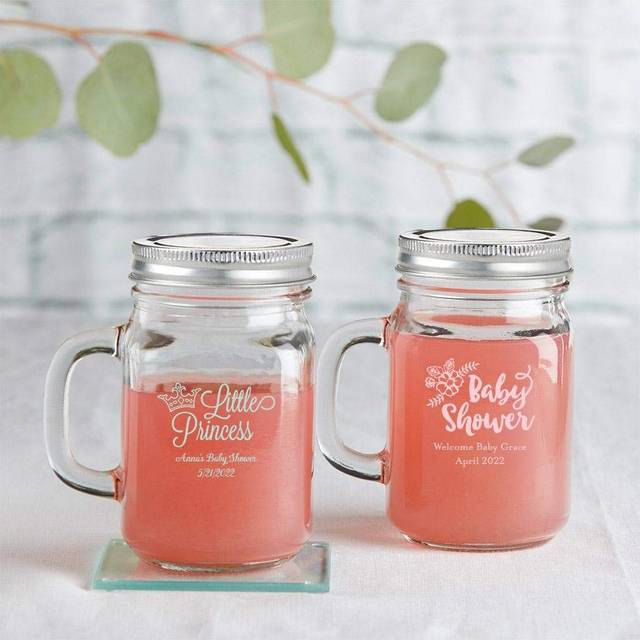Personalized 16 oz. Mason Jar Mug