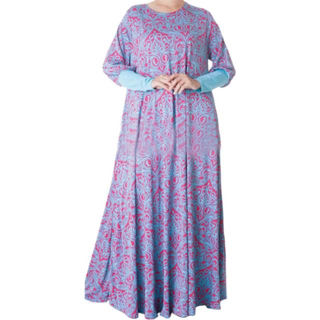 (blue) Muslim Women Garments Sunday Clothes Dress