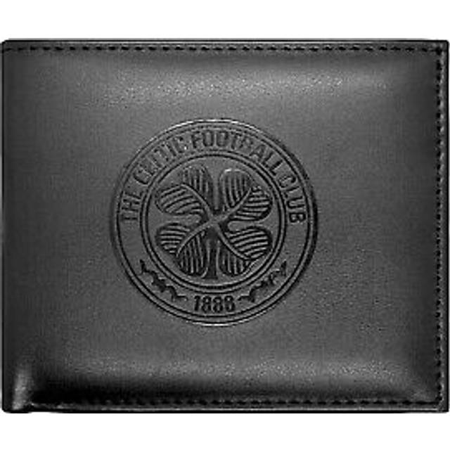 (Black Stadium New) Celtic FC Mens Wallet Leather Embossed Crest OFFICIAL Football Gift