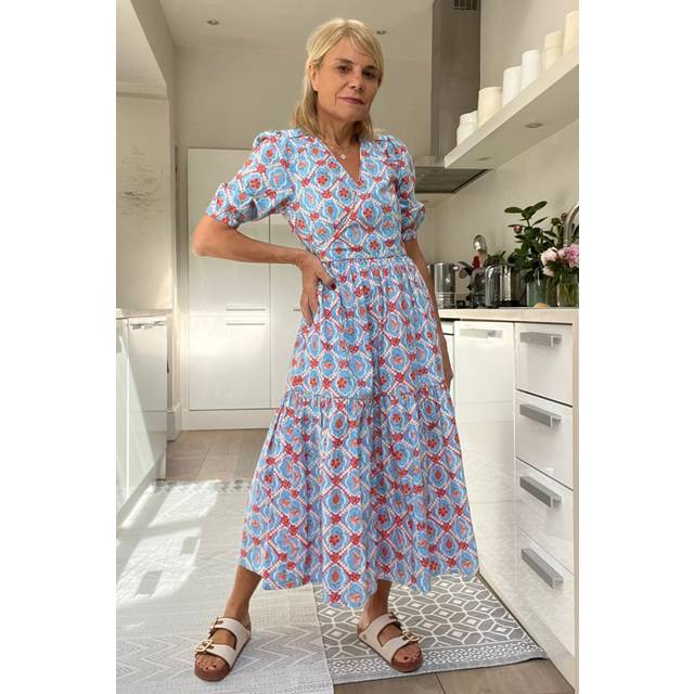 Grace Geo Tile Print Dress - Multi