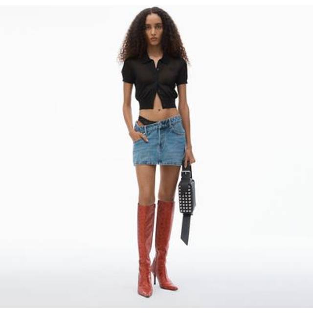 Alexander Wang Blue Pre-Styled Denim Miniskirt - VINTAGE MEDIUM INDIG - WAIST US 27