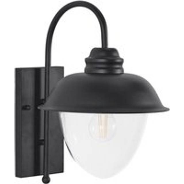 Beliani Set of 2 Outdoor LED Wall Lights RAMAPO Black, Black