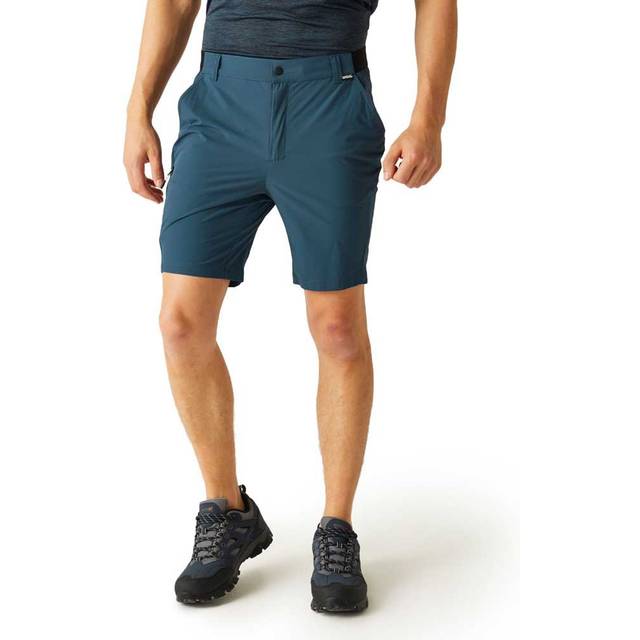 Regatta Men's Water-repellent Travel Light Packaway Shorts Moonlight Denim, Size: 32 - Blue
