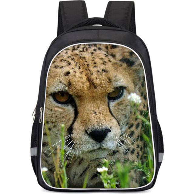 (Style D, Large) Cloth Oxford Large Capacity School Backpack For Kids Leopard Print Design
