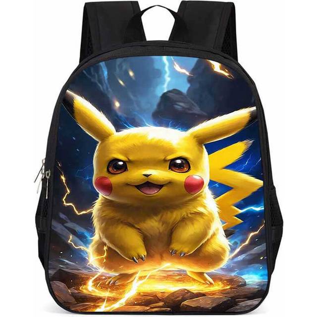 (Style E) Pikachu 15 Inch Large Capacity School Backpack For Boys And Girls Oxford Cloth