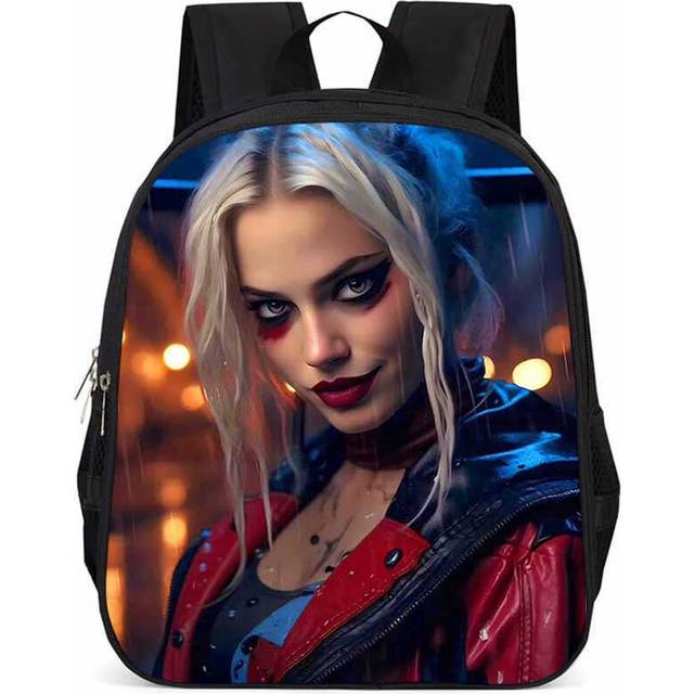 (StyleU) Versatile Harley Quinn 15 Inch School Backpack Large Capacity For Kids
