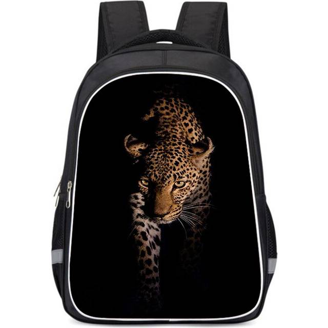 (Style I, Large) Cloth Oxford Large Capacity School Backpack For Kids Leopard Print Design