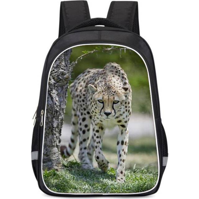 (Style G, Large) Cloth Oxford Large Capacity School Backpack For Kids Leopard Print Design