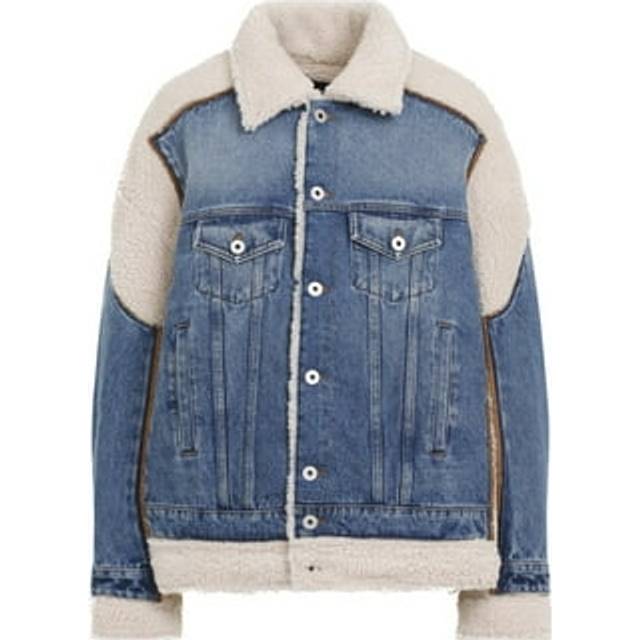 Jean Paul Gaultier, Denim Jackets, female, Blue, XS, Blue Denim Shearling Jacket Oversized Style