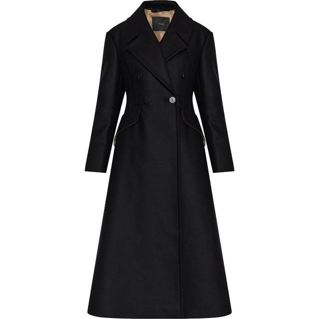 Max Mara - double-breasted coat - women - Wool/Cashmere/Cupro - 42 - Black