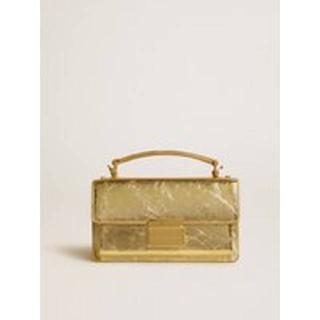 Golden Goose, Handbags, female, Yellow, ONE SIZE, Metallic Finish Clasp Shoulder Bag