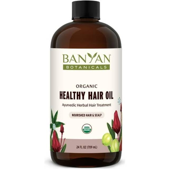 Banyan Botanicals Herbal Hair Oil - 24 oz - Nourishes and Supports hair growth with organic herbs and oils, delivering deep nourishment to all hair ty