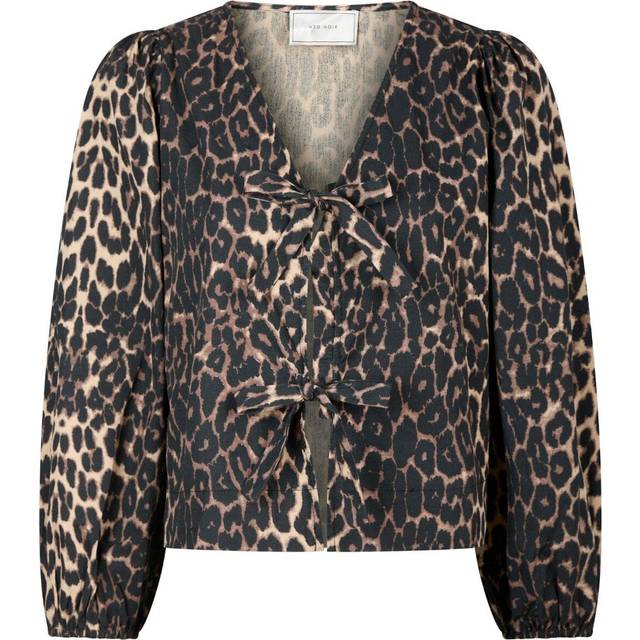 Neo Noir Tova Leo Blouse Dam Långärmade Blusar Stl. 42 - Från Magasin - Leopard (42)