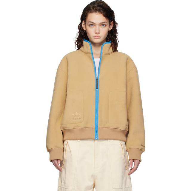 adidas by Wales Bonner Fleece Jacket in Cardboard - Beige. Size M (also in L, XL/1X). (M)