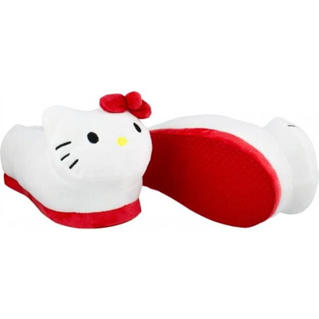 Hello Kitty 878765-size5-6 Hello Kitty 3D Plush Face Women Slippers - Extra Small - Size 5-6