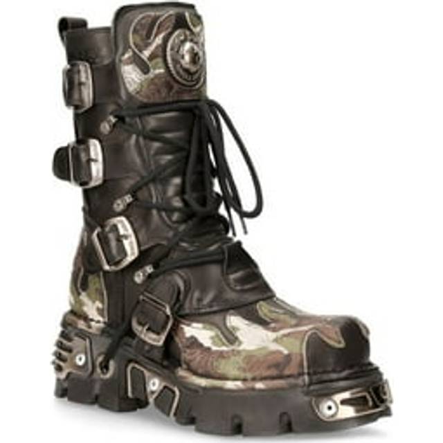 (38) NEW ROCK 591-S15 CAMOUFLAGE Black Leather Biker
