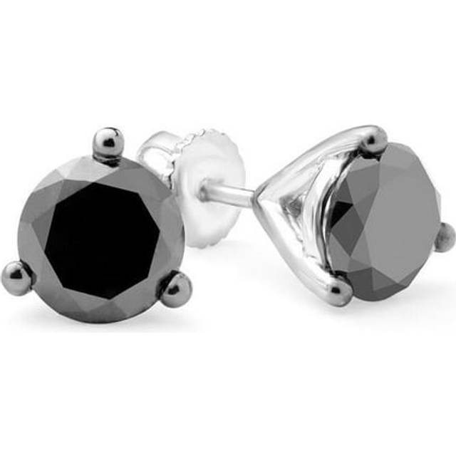 Majesty Diamonds MDR170029 0.5 CTW Round BlacK Diamond Solitaire Martini Stud Earrings in 10K