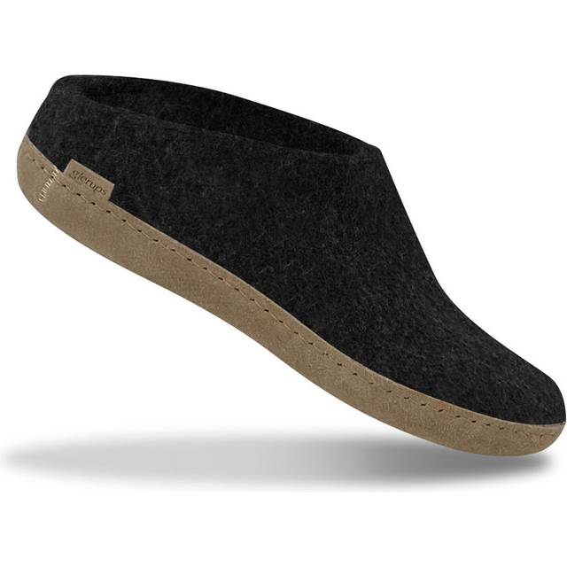 Glerups Tøffel Med Skindsål - Charcoal