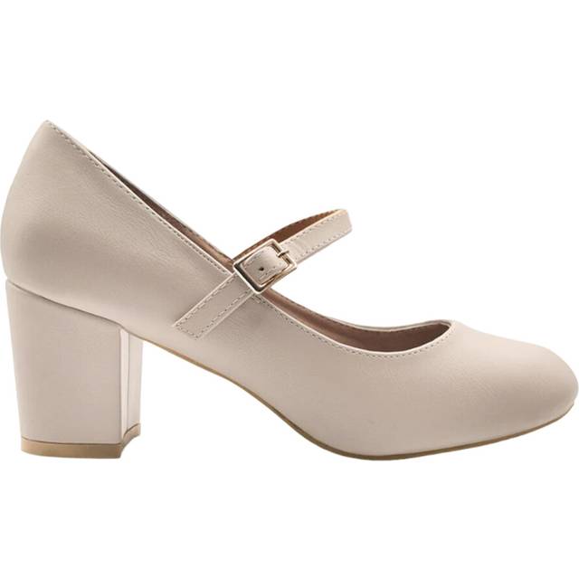 (7 UK, Nude) Where's That From Womens/Ladies Araceli Block Heel Mary Janes