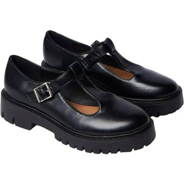 Faith Womens/Ladies Naevias T-Bar Chunky Heel Mary Janes 8 UK black