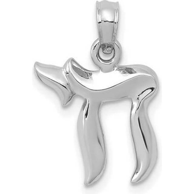 Quality Gold C3990W 14K White Gold Chai Pendant