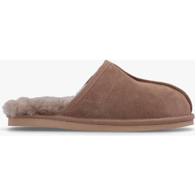 DANIEL Mens Shutoff Taupe Shearling Slippers Mens Eu Sizes: 41, Colour: Taupe Suede