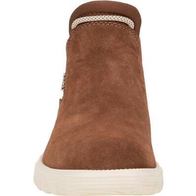 (Brown, 4 (Adults')) HEYDUDE Branson Novelty Leather Women's Brown/Snake Boots