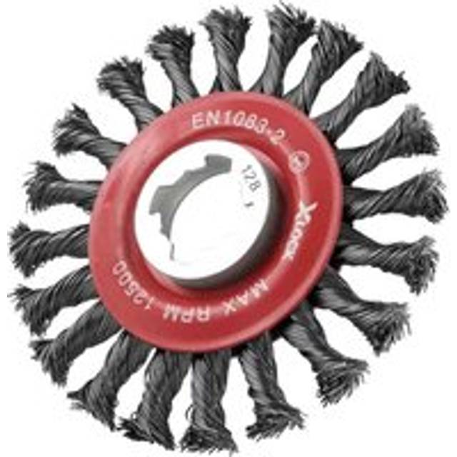 Faithfull X Lock Conical 0.5mm Steel Wire Brush 115mm X-Lock