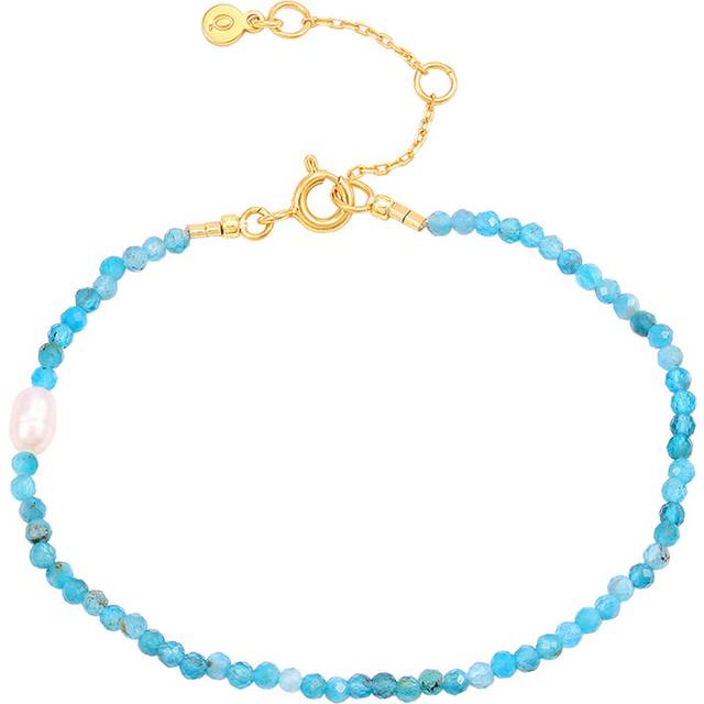 Hultquist Wren Bracelet Gold Perlearmbånd - Blå