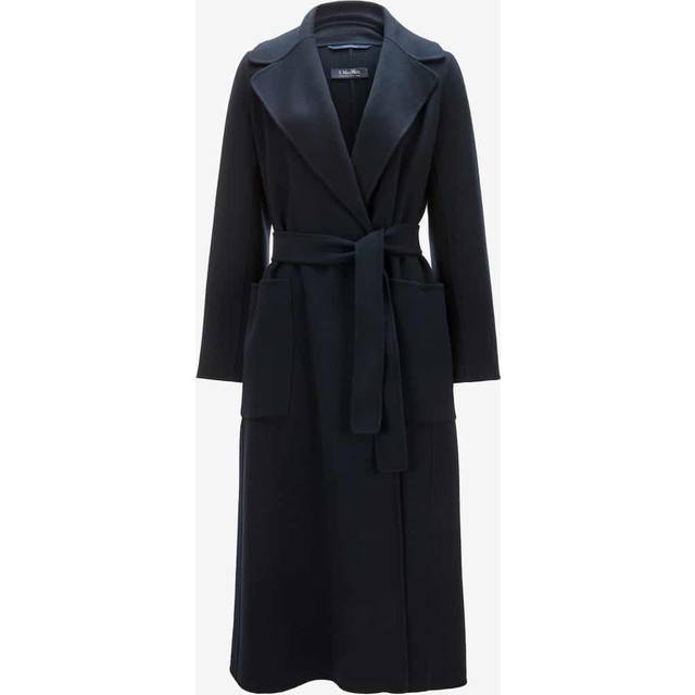 'S Max Mara Paolore wool robe coat - blue (UK 16)