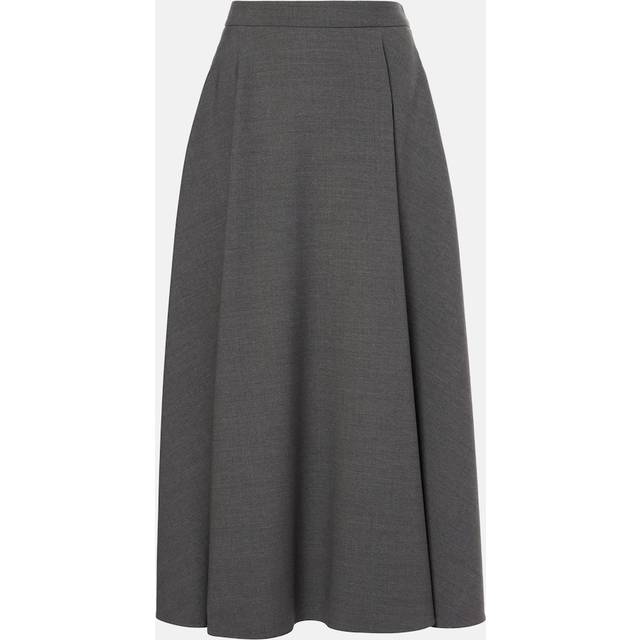 Valentino Wool gabardine midi skirt - grey (UK 14)