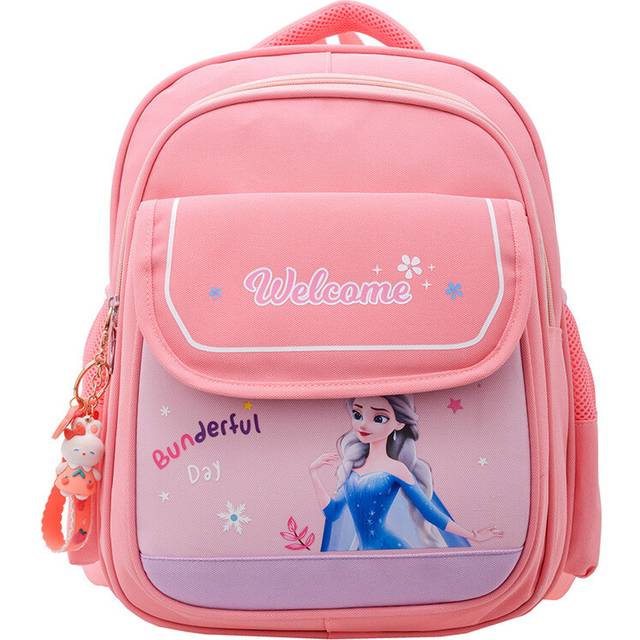 (Pink) Colorful Cute Cartoon Kids Backpack With Comfortable Arc Shoulder Straps
