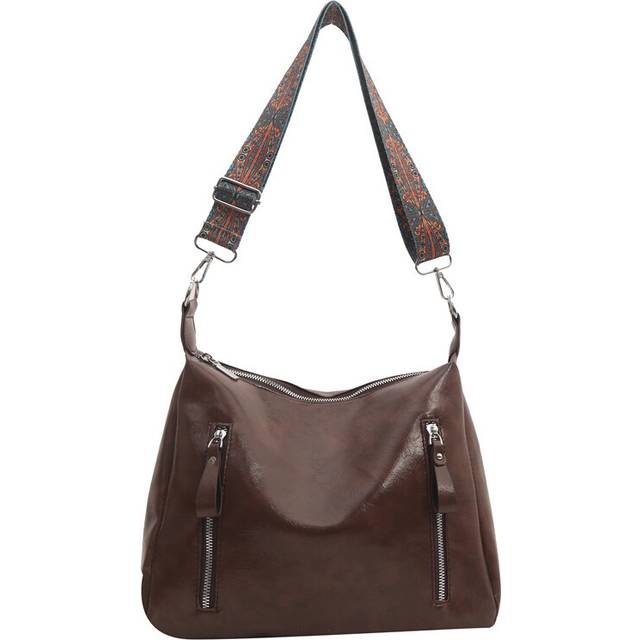 (Coffee) Trendy Street Style Womens Tote Bag Spacious Pu Leather Shoulder Bag