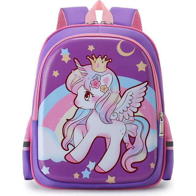 (Purple) And Stylish Cute Kindergarten Backpack With Adorable Pony Designs For Kids